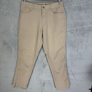 Bear Bottom Pants Mens M Beige Jogger Cotton Stretch Casual Elastic Waist‎